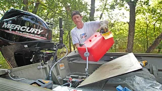 Installing NEW Mercury Motor on My Jon Boat ( Unboxing to Running )