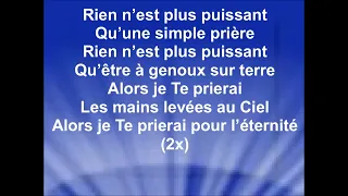 JE N'AI QUE MA PRIERE - Glorious