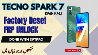 Tecno Spark 7 Frp Bypass/unlock / Factory Reset / DFT PRO /mobile repairing / tecno frp bypass