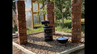 Barbecue area with your own hands. Зона под барбекю своими руками.