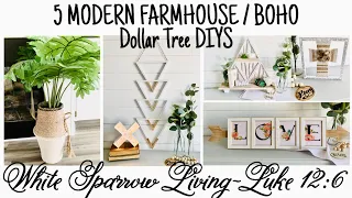 5 DOLLAR TREE MODERN FARMHOUSE/BOHO DIYS