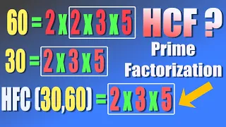 How To Find The HCF of Two Numbers  Using Prime Factorization