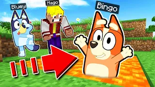 ENSEÑO A BINGO LA HERMANA DE BLUEY A JUGAR A MINECRAFT