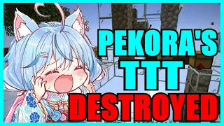 【Hololive】Lamy Destroyed Pekora's Tenkū Trap Tower (TTT)【Minecraft】【Eng Sub】