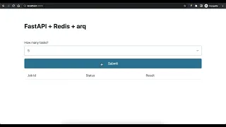 FastAPI + Redis + arq + HTML Fronted