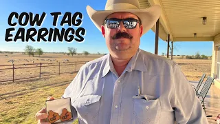 Making Leather Cow Tag Earrings