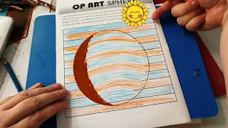 Op Art Shapes with Tints and shades