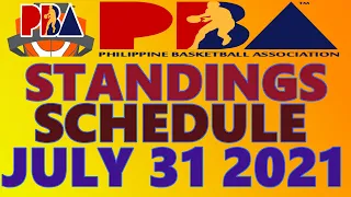 PBA GAME SCHEDULE & PBA STANDINGS I PHILIPPINE CUP SEASON 46 I JULY 31, 2021 INTERGA