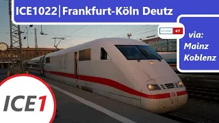 Führerstandsmitfahrt/Cabride Frankfurt-Köln Deutz *ICE1022* (ICE1 II BR401)