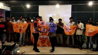 (cricketer 🏏) Bavanaka Parameswar Sandeep at tow ll supporting SRH ll ipl 2021 live screening.