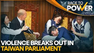 Scuffle breaks out inside Taiwan's Parliament | Race To Power LIVE