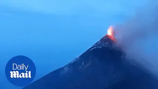 Dramatic footage of Guatemala's Volcano of Fire erupting