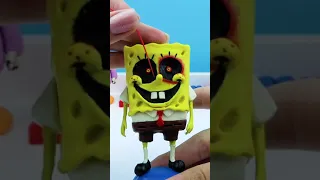 SpongeBob.exe ➤ Slendybob – timelapse. Made from Plastilina Tutorial. ScareTube with Clay #shorts