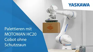 Yaskawa, AHM & Verla - Schutzzaunloses Palettieren mit MOTOMAN HC20 Cobot