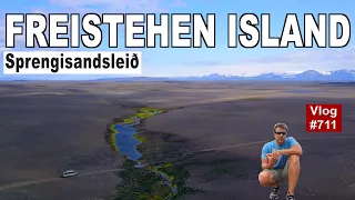 #711 Islands Hochland Oase mit HOT POT, Laugafell | Freistehen | Sprengisandsleið | MegaMobil MAN