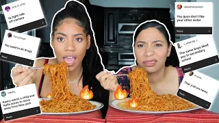 Answering ASSUMPTIONS About US! While Eating SPICY NOODLES 🔥