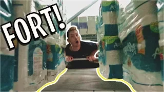 TOILET PAPER TUNNEL FORT (BARELY ESCAPED!)