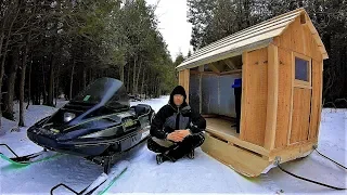 Snowmobile Camper / Winter Sled Shelter / Log Cabin Update- Ep 11.3