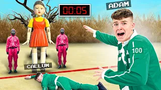 "SQUID GAME" in REAL Life Challenge with LITTLE BROTHER!