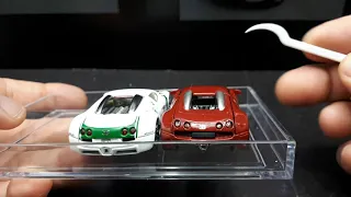 1/64 compare Bugatti Veyron 16.4 by AutoArt vs. Grani&Partners , diecast model review