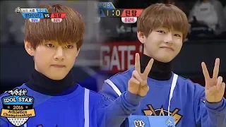 BTS TaeTae wins the match in '3' seconds! [2016 Idol Star Athletics Championships]