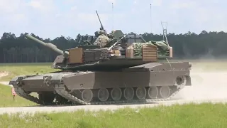 M1A2 SEP v3 Abrams Main Battle Tank live fire demo