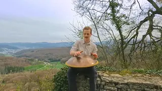 Peaceful handpan music with beautiful nature