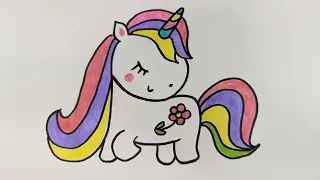 How To Draw a Cute Unicorn | Easy Step-by-Step Drawing Tutorial for Kids