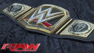 Roman Reigns receives his customized WWE Title plates: April 4, 2016