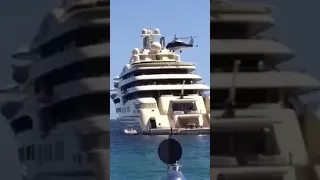 Helicopter Landing On The Dilbar Mega Yacht #Shorts