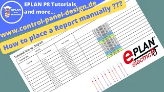 EPLAN P8 I How to place a report manually🤔❓
