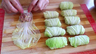 I Have Never Eaten Such Delicious Cabbage! Easy and New Cabbage Recipe! Crispy Cabbage Rolls!