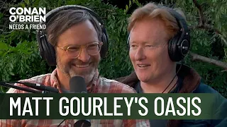 Conan Reacts To Matt Gourley’s Backyard | Conan O’Brien Needs a Friend