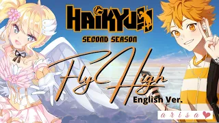 【Hanami Arisa】"FLY HIGH ENGLISH ver." (Burnout Syndromes | Translyrics: Amalee) Haikyuu (Cover)