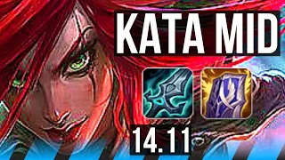 KATARINA vs VEX (MID) | Rank 3 Kata, Quadra, Legendary, 18/3/10 | KR Challenger | 14.11