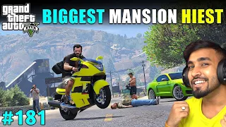 BIGGEST MANSION HEIST | GTA V GAMEPLAY #181GTA5 IN HINDI #161  #150gta5 #gta5 #technogamerz