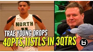 Trae Young Drops 40Pts,11 Stls In 3Qtrs In Front of Bill Self!