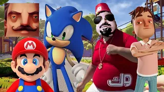 Hello Neighbor - New Neighbor Sonic skrr skibidi dop boy Mario Aaron History Walkthrough