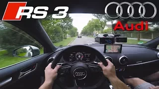 2018 Audi RS3 Sedan (400Hp) POV- City Drive in Germany✔