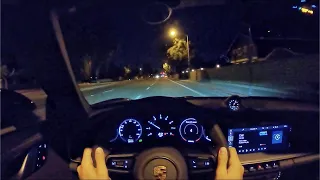 2020 Porsche 911 Carrera S Cabriolet POV Night Drive (3D Audio)(ASMR)
