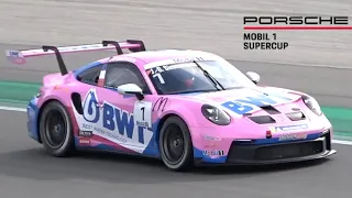 NEW Porsche 992 GT3 Cup with Open Exhaust! - 2021 Porsche Mobil 1 Supercup Official Test at Monza!