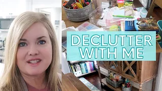 Declutter And Organize With Me | Simplifying My Homeschool and Office | Our Blessed Life