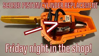 Replacing scored piston and cylinder on a Stihl Chainsaw (Stihl 026 / MS260)