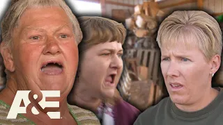 Hoarders: Farmer's Anger EXPLODES on Family & Cleanup Crew | A&E