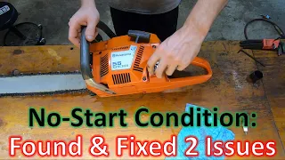 Chainsaw Won't Start - Husqvarna 55 Rancher - Spark Plug Tank Vent Carburetor Fuel Filter Repair