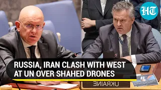 Russia Envoy Flaunts Viral Pic of Zelensky with Shahed Drone to Ridicule Ukraine at UN | Watch