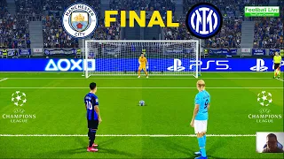 Manchester City vs. Inter - FINAL - Penalty Shootout 2023 | UEFA Champions League | PES Gameplay