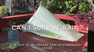 Rain test - Can I survive rain in my Pocket tarp