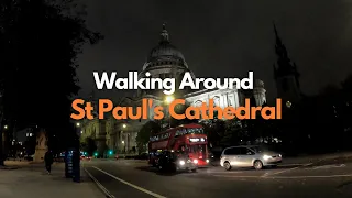 Walking on The Millennium Bridge to St Paul's Cathedral  | Central London | 4K | HDR