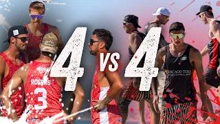 4 vs 4 Pro Beach Volleyball: Crabb/Sander/Ranghieri/Lucena vs Benesh/Partain/Gibb/Rosenthal